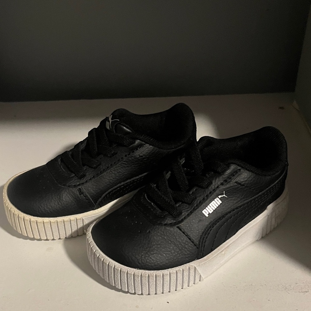 Puma Kids Black and White Sneakers